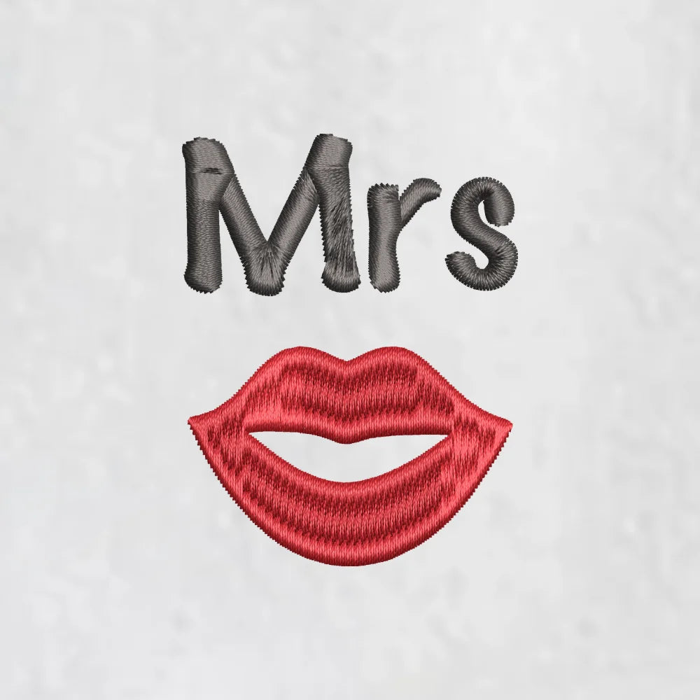 BYFT Embroidered For You Personalised Cotton Towel - Mrs. Lips Design High Quality Embroidery Perfect For Gifting