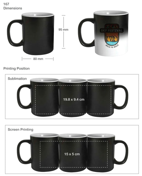 BYFT Magic Mug Ceramic 325 Ml Set of 01