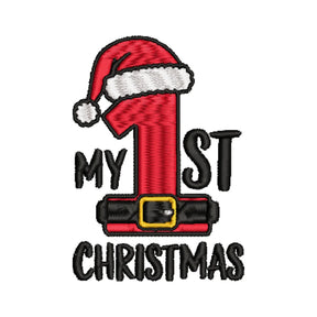 BYFT Embroidered For You Personalised Cotton Towel - Christmas - My 1st Christmas Design High Quality Embroidery Perfect For Gifting