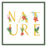 BYFT Tropical Botanical Tote Bag – “NATURE” Floral & Toucan Reusable Tote | Eco-Friendly Daily Carry Bag (Set of 1)