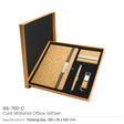 BYFT Office Gift Sets with Notebook, Pen, Card Holder, Keychain - Cork Set of 01