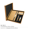 BYFT Office Gift Sets with Notebook, Pen, Card Holder, Keychain - Cork Set of 01