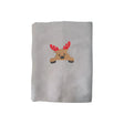 BYFT Embroidered For You Personalised Cotton Towel - Christmas - Peeking Reindeer Design High Quality Embroidery Perfect For Gifting