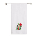 BYFT Embroidered For You Personalised Cotton Towel - Christmas - Penguin Gift Box Design High Quality Embroidery Perfect For Gifting