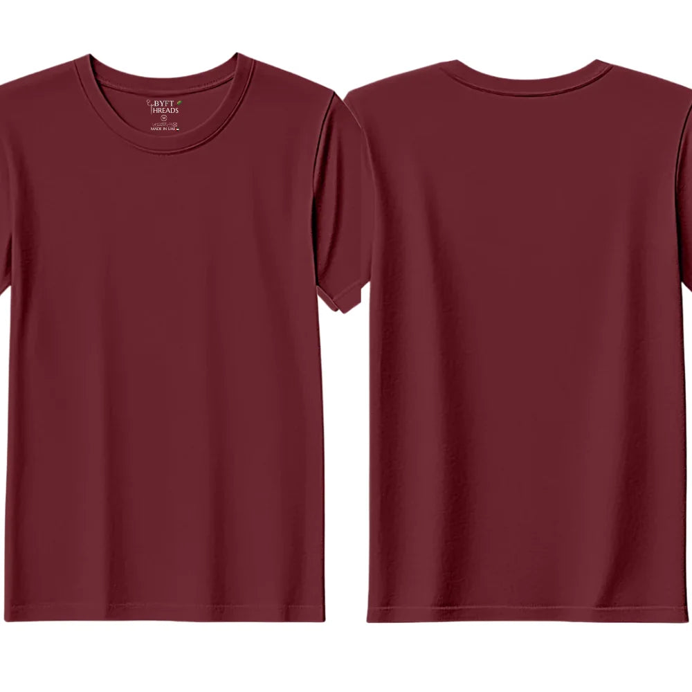 BYFT Threads Round Neck Plain T-Shirt