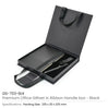 BYFT Premium Office Giftset with Ribbon Handle Box Elegant 3-in-1 Gift Set with Notebook, Metal Pen & Keychain - Beige Set of 01