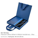 BYFT Premium Office Giftset with Ribbon Handle Box Elegant 3-in-1 Gift Set with Notebook, Metal Pen & Keychain - Beige Set of 01