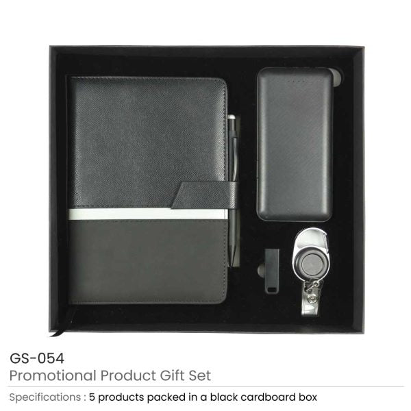 BYFT Promotional Gift Sets with Black Cardboard Gift Box GS-054 Set of 01
