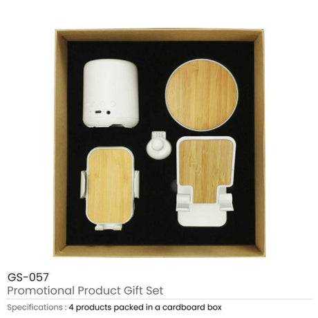 BYFT Promotional Tech Gift Sets with Brown Cardboard Gift Box Set of 01