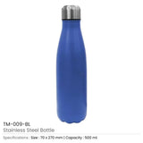 BYFT Travel Bottle Stainless Steel 500ML - Leakproof, Reusable & Durable