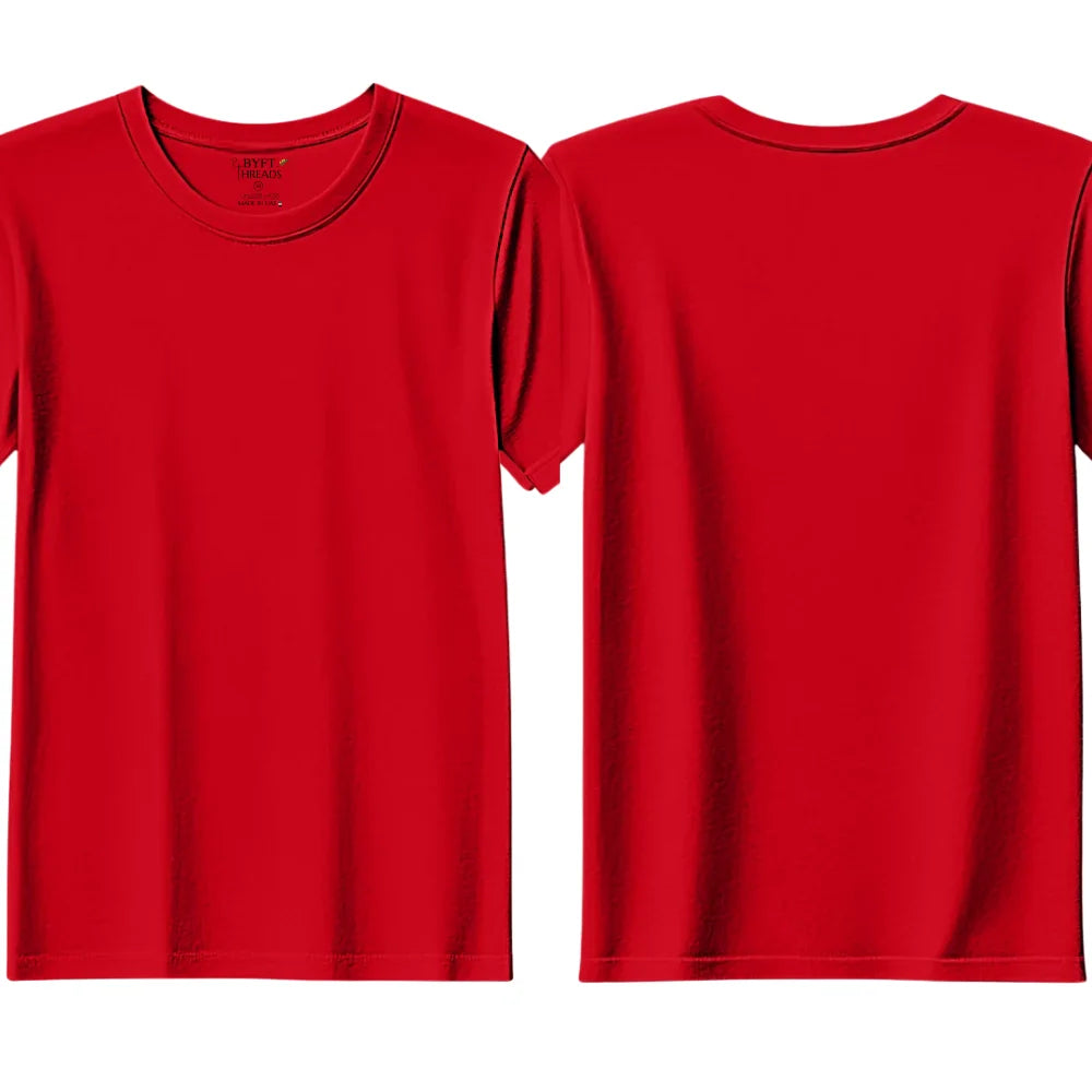 BYFT Threads Round Neck Plain T-Shirt