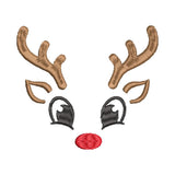 BYFT Embroidered For You Personalised Cotton Towel - Christmas - Reindeer Face Design High Quality Embroidery Perfect For Gifting