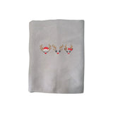 BYFT Embroidered For You Personalised Cotton Towel - Christmas - Reindeer Face Trio Design High Quality Embroidery Perfect For Gifting