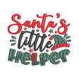 BYFT Embroidered For You Personalised Cotton Towel - Christmas - Santa's Little Helper Design High Quality Embroidery Perfect For Gifting