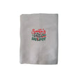 BYFT Embroidered For You Personalised Cotton Towel - Christmas - Santa’s Little Helper Design High Quality Embroidery Perfect For Gifting