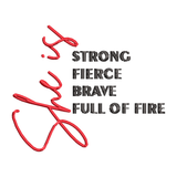 BYFT Embroidery She is Strong - Womens Day T-Shirts