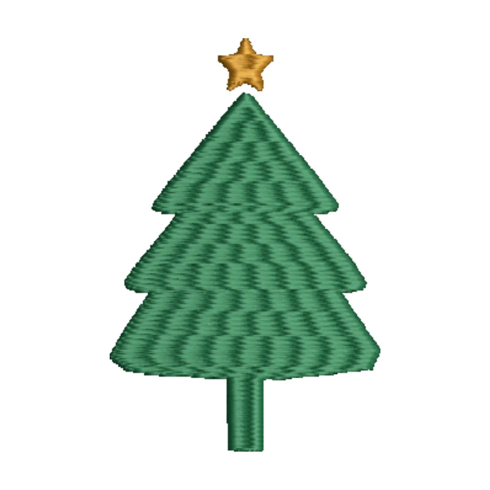BYFT Embroidered For You Personalised Cotton Towel - Christmas - Simple Christmas Tree with Star Design High Quality Embroidery Perfect For Gifting