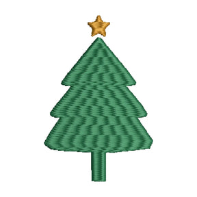 BYFT Embroidered For You Personalised Cotton Towel - Christmas - Simple Christmas Tree with Star Design High Quality Embroidery Perfect For Gifting