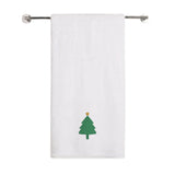 BYFT Embroidered For You Personalised Cotton Towel - Christmas - Simple Christmas Tree with Star Design High Quality Embroidery Perfect For Gifting