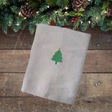 BYFT Embroidered For You Personalised Cotton Towel - Christmas - Simple Christmas Tree with Star Design High Quality Embroidery Perfect For Gifting