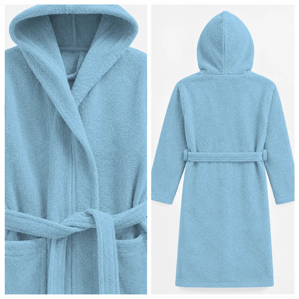 BYFT Daffodil Kids Hooded Bathrobe Luxury Cotton Soft, Absorbent, Quick-Dry
