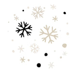 BYFT Winter Snowflakes Tote Bag – Minimalist Festive Snowflake Cluster Printed Reusable Tote | Eco-Friendly Daily Carry Bag (Set of 1)