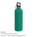 BYFT Sports Aluminum Bottle 750 ml Set of 01