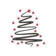 BYFT Embroidered For You Personalised Cotton Towel - Christmas - Starry Christmas Tree Design High Quality Embroidery Perfect For Gifting