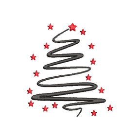 BYFT Embroidered For You Personalised Cotton Towel - Christmas - Starry Christmas Tree Design High Quality Embroidery Perfect For Gifting