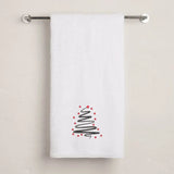 BYFT Embroidered For You Personalised Cotton Towel - Christmas - Starry Christmas Tree Design High Quality Embroidery Perfect For Gifting
