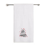 BYFT Embroidered For You Personalised Cotton Towel - Christmas - Starry Christmas Tree Design High Quality Embroidery Perfect For Gifting