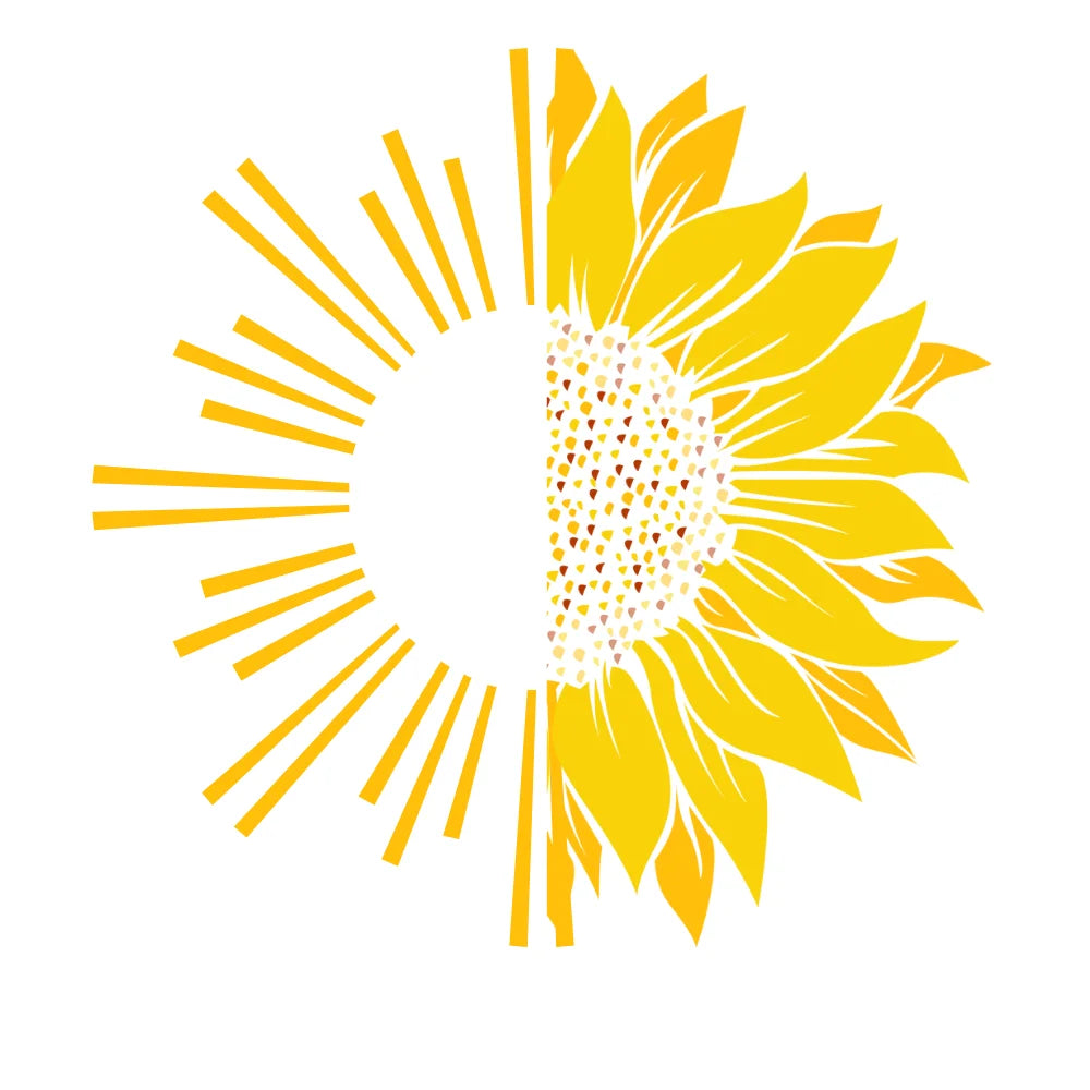 BYFT Artistic Sunflower Tote Bag – Dual-Nature Sun & Sunflower Printed Reusable Tote | Eco-Friendly Daily Carry Bag (Set of 1)