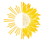 BYFT Artistic Sunflower Tote Bag – Dual-Nature Sun & Sunflower Printed Reusable Tote | Eco-Friendly Daily Carry Bag (Set of 1)