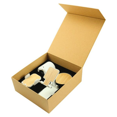 BYFT Promotional Tech Gift Sets with Brown Cardboard Gift Box Set of 01