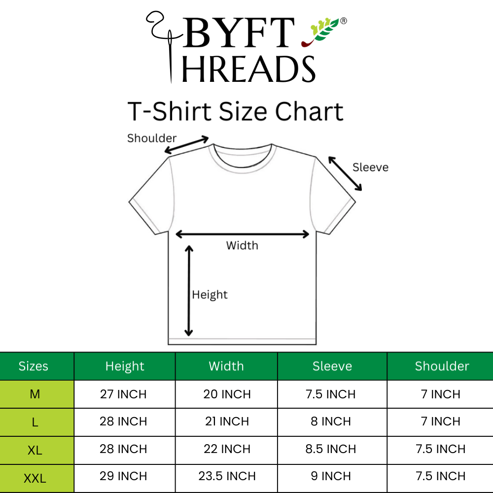 BYFT Threads Round Neck Plain T-Shirt