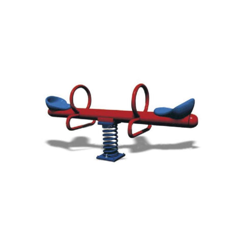 BYFT Red Outdoor Playground Traditional Seesaw