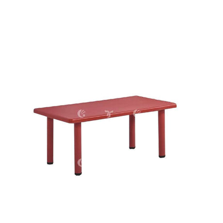 BYFT Rectangle Shape Kids Table Red