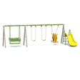 BYFT Three Kids & Four People Swing With One Slide Playground