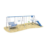 BYFT Four Kids & Four People Swing With One Slide Playground