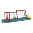 BYFT Four Kids Swings & One Slide & Monkey Bar Playground