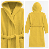 BYFT Daffodil Kids Hooded Bathrobe Luxury Cotton Soft, Absorbent, Quick-Dry