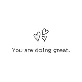 BYFT Inspirational Tote Bag – “You Are Doing Great” Heart Printed Reusable Tote | Eco-Friendly Daily Carry Bag (Set of 1)