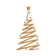BYFT Embroidered For You Personalised Cotton Towel - Christmas - Zigzag Christmas Tree Design High Quality Embroidery Perfect For Gifting