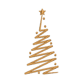 BYFT Embroidered For You Personalised Cotton Towel - Christmas - Zigzag Christmas Tree Design High Quality Embroidery Perfect For Gifting