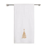 BYFT Embroidered For You Personalised Cotton Towel - Christmas - Zigzag Christmas Tree Design High Quality Embroidery Perfect For Gifting