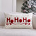 BYFT "HOHOHO" Christmas Pillowcase 50 x 30 cm, Decorative Pillow Cover with 3 Hand-Sewn Pom-Poms, Christmas Warm Home Sofa Decor Throw Pillow Cover, Ideal Holiday Gift, Insert Not Included