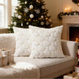 BYFT 3D Christmas tree quilted Grey throw pillow cover, embroidered Snowman design, luxury INS style decorative cushion covers, 45.72x45.72 cm pillowcase, whithout insert