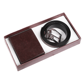 Mounthood Genuine Leather 2 Piece Gift Set For Men - Brown