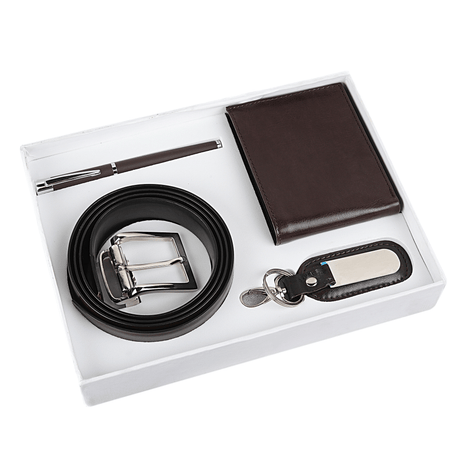 Mounthood Genuine Leather 4 Piece Gift Set For Men