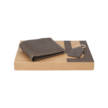 Jafferjees Esphesus Wallet Set Olive Green Genuine Leather